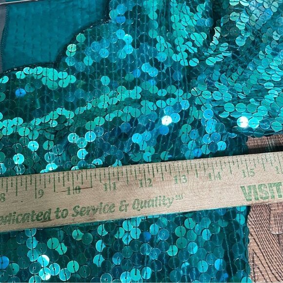 90's‎ Niteline Sequin Turquoise Hoco Mini Dress Vintage 4 - Picture 5 of 10